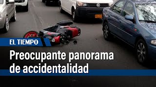 Grave panorama de accidentalidad en Bogotá  El Tiempo [upl. by Onibag74]