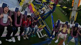 Jay Barwicks freak out onride pov  Farrars Funfair 10062022 [upl. by Nauqet736]