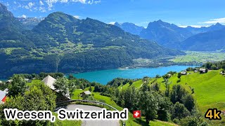 Weesen Walensee in Switzerland 4k [upl. by Yzdnil788]