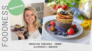 American pancakes ‘ombre’  Glutenvrij bakken  Foodnessnl [upl. by Key]