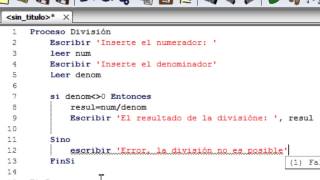 Tutorial PSeIntDivisión [upl. by Eyllek]