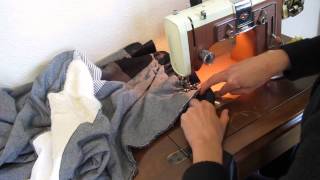 Sewing satin blanket binding to a quilt [upl. by Kelam154]