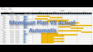 File Gratis amp Cara Membuat Plan Vs Actual Automatis [upl. by Coleen]