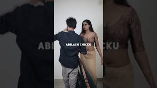 How To Drape A Saree Easily Easy Saree Draping Method by Abilash Chicku Makeup Artist [upl. by Nohsed555]