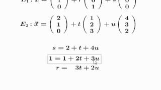 Schnittgerade zweier Ebenen bestimmen Hagen Lernzuflucht Mathe geometrie vektoren [upl. by Iturk]