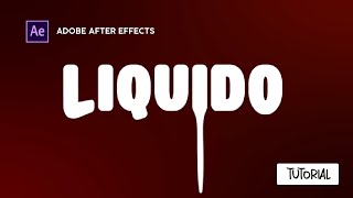 💧Como crear un TEXTO con EFECTO LÍQUIDO en AFTER EFFECTS  TUTORIAL ✅ [upl. by Enorel]