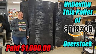 Unboxing a Pallet of Brand New Amazon overstock that bought for 100000 CHECK OUT WHAT WE GOT [upl. by Anoit858]