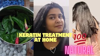 KERATIN Treatment at Home  Effective for Hair growth hair style viral [upl. by Lenette152]