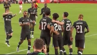 Mohamed Salah celebrate Fábio Carvalho Goal vs Manchester United [upl. by Leinadnhoj]