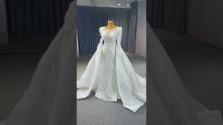 Peal Mermaid Wedding Dress With Detachable Train [upl. by Kauppi409]