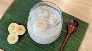 Recette de bananes au lait de coco et perles de tapioca  Chè chuối  HOP DANS LE WOK [upl. by Rimma136]