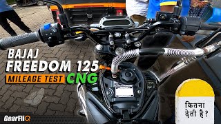 Bajaj Freedom CNG  Mileage Test  सबसे किफायती  GearFliQ [upl. by Yrrehc307]