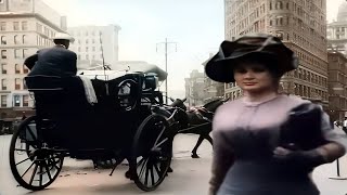 New York 1911 New Version in Color 60fps Remastered wsound design added [upl. by O'Callaghan]