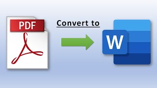 How to convert Pdf to word [upl. by Ramoj546]