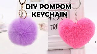 DIY PLUSH POM POM KEY CHAIN IDEA  BEST KEYCHAIN EVER [upl. by Ennaeel]