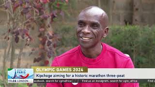 Kenyan marathon star Eliud Kipchoge hopes to make Olympic history [upl. by Zasuwa]