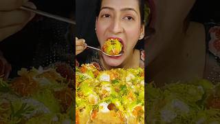 EATING DAHI GOLGAPPE  SAMOSA EATING CHALLENGE youtubeshorts ytshorts viral trending shorts [upl. by Ecyac243]