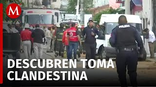 Autoridades localizan toma clandestina de combustible en un predio de Tlanepantla de Baz [upl. by Atidnan]