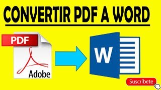 CÓMO CONVERTIR ARCHIVOS DE PDF A WORD SIN PROGRAMAS [upl. by Enelrac106]