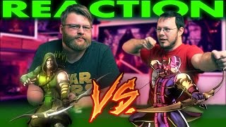 Green Arrow VS Hawkeye DeathBattle REACTION and SLAPBET [upl. by Eednil]