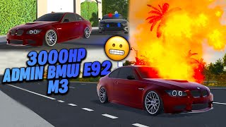 UBER IN 3000 HP ADMIN E92 M3 GONE WRONG  ROBLOX  Southwest Florida [upl. by Sabsay]