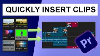 How to Quickly Insert Clips Between Other Clips in Adobe Premiere Pro CC [upl. by Anaidni]