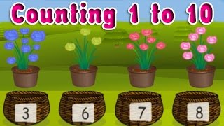 Learning Numbers from 1 to 10 Elementary Counting for Kindergarten Preschoolers and Kids [upl. by Hadden347]