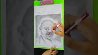 Gandhi ji drawing  2 October Gandhi Jayanti drawing gandhi art drawingshorts youtube shorts [upl. by Den]