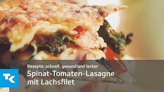 SpinatTomatenLasagne mit Lachsfilet [upl. by Aizatsana]