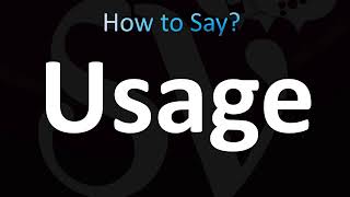 How to Pronounce Usage CORRECTLY [upl. by Atiuqet881]