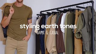 10 Outfits Styling Earth Tones  Mens Fashion Inspiration  Color Theory [upl. by Valencia261]