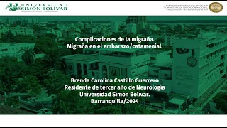 Complicaciones de la migraña y Cefalea en casos especiales embarazo migraña catamenial [upl. by Yseulte]