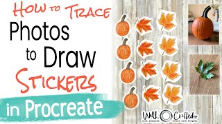 How to Draw Stickers with ProcreateTrace Photos to Make Stickers [upl. by Onaivatco261]