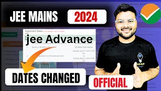 JEE 2024 Official Update  JEE ADVANCED REGISTRATION DATES jee2024 [upl. by Sinoda]