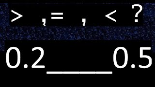 02 or 05  Which is less than or greater than  with decimals  place the symbol [upl. by Cita]