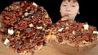 ASMR Chocolate Peanut Butter Banana Ice Cream Bowl Mukbang  Eating Sounds [upl. by Kashden760]