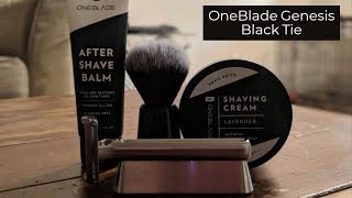 Tuesday Afternoon Shave  OneBlade Genesis Black Tie Set [upl. by Woodford]