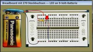 BAUANLEITUNGEN 05 ExperimentierSteckplatine Breadboard [upl. by Earb357]