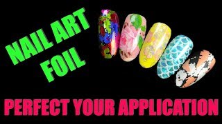 NAIL ART FOIL  PERFECT YOUR APPLICATION [upl. by Nylanej783]