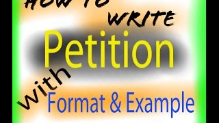 How to write PETITION [upl. by Einot748]