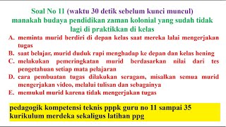 pedagogik kompetensi teknis pppk guru no 11 sampai 35 kurikulum merdeka sekaligus latihan ppg [upl. by Britton]