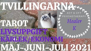 Tvillingarna ♊️ MajJuniJuli 2021 Livsuppgift Kärlek Ekonomi Tarot  Medium K [upl. by Airotkiv869]