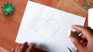 Draw a Simple Perfect Heart ❤ How to Draw a Heart Step by Step 💚 how to draw heart diagram easily [upl. by Panthea]