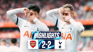 ARSENAL 22 TOTTENHAM HOTSPUR  PREMIER LEAGUE HIGHLIGHTS  HEUNGMIN SON DOUBLE IN THE DERBY [upl. by Bopp]