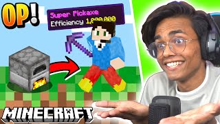 MINECRAFT BUT SMELTING GIVES OP ENCHANTS [upl. by Aikemet]