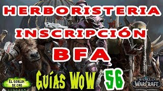 Guías WoW 56 Profesiones Herboristeria e inscripción en BFA [upl. by Atteuqahs614]