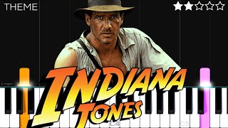 Indiana Jones Theme  Raiders Of The Lost Ark  EASY Piano Tutorial [upl. by Eustatius]