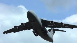 C5B Galaxy takeoff at Ramstein AB [upl. by Anaerdna]