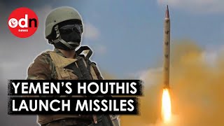 Yemens Houthis Launch Ballistic Missiles Attack at Israel [upl. by Morrill]