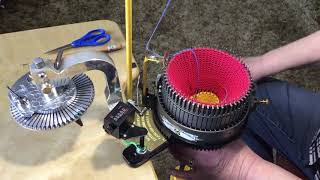 Knitting on an Erlbacher Gearhart Bumblebee 60 cylinder [upl. by Anidam]